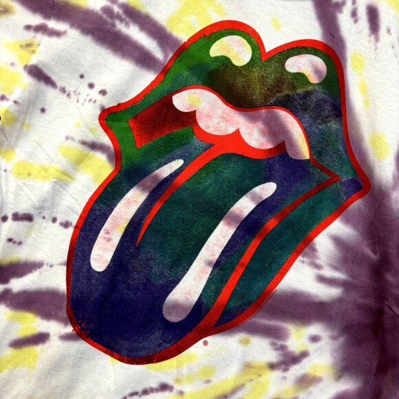 The Rolling Stones Psychedelic Hot Lips Rock Tie Dye L - Picture 4 of 4